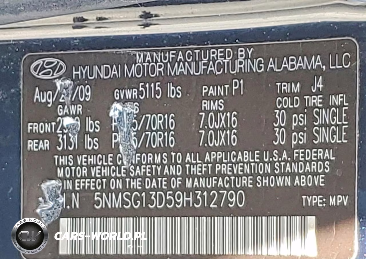 2009 Hyundai Santa Fe Gls VIN:5NMSG13D59H312790 - 13