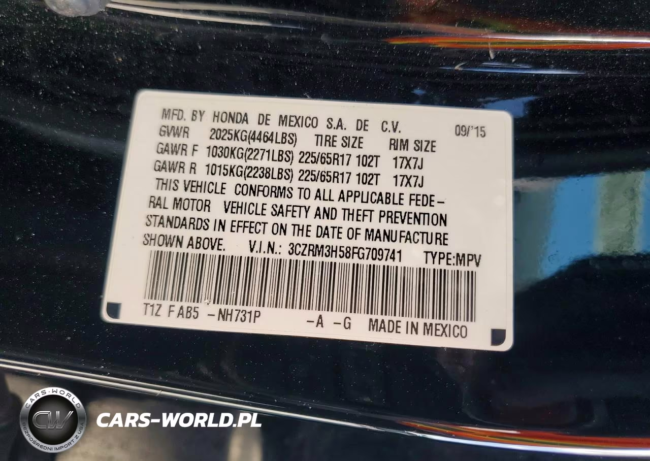 2015 Honda Cr-V Ex VIN:3CZRM3H58FG709741 - 13