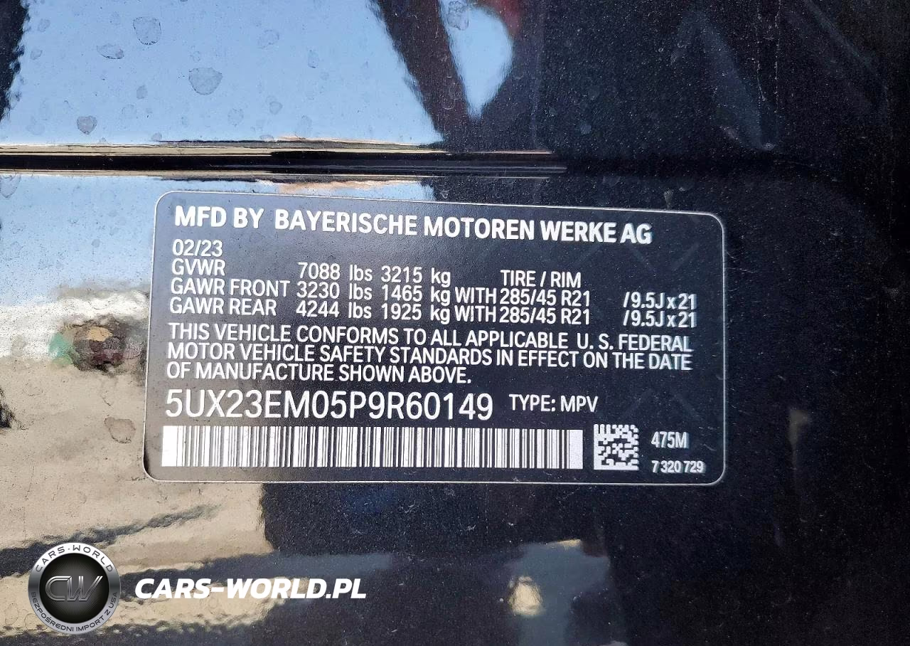 2023 BMW X7 xDrive40I VIN:5UX23EM05P9R60149 - 13