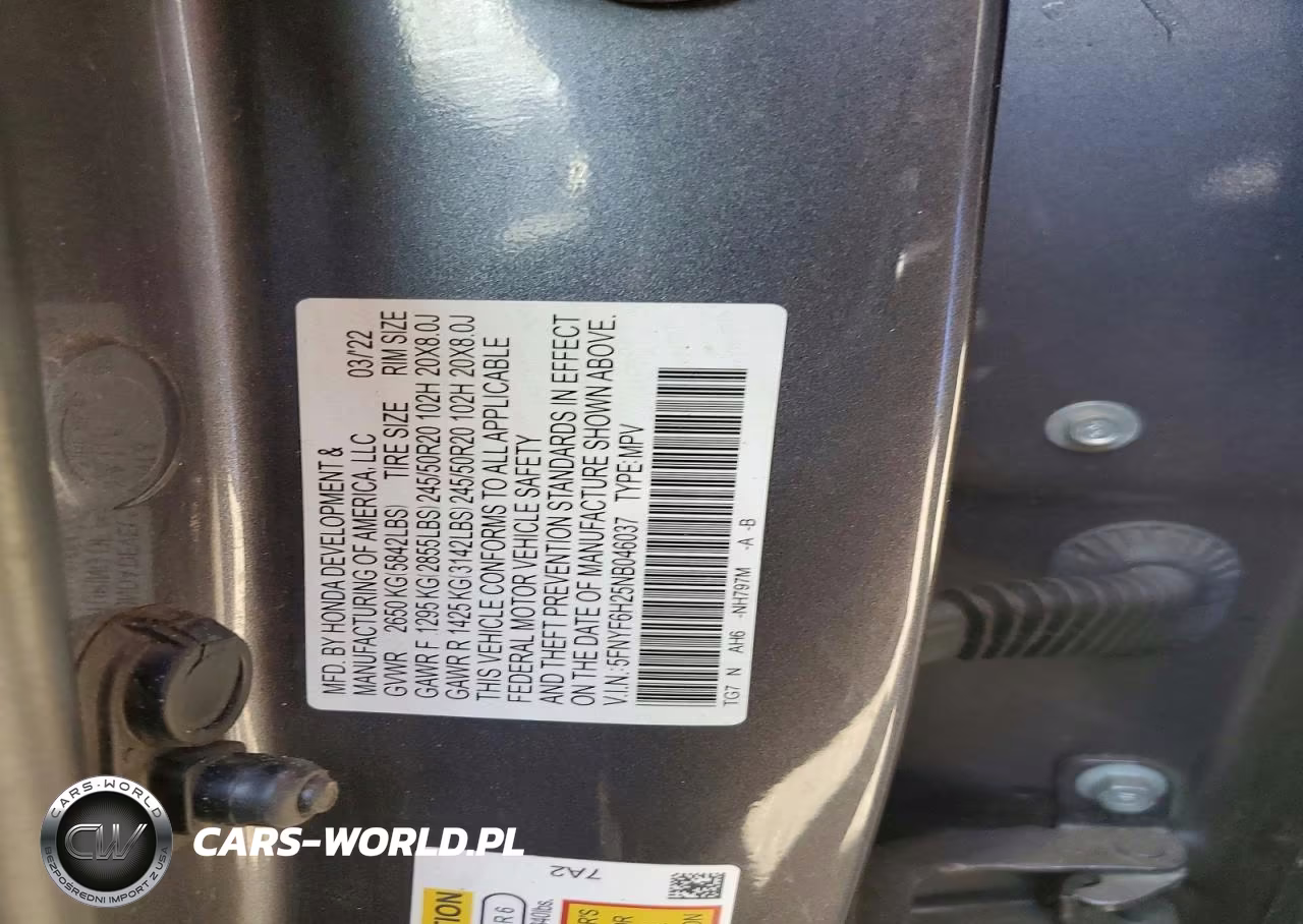 2022 Honda Pilot Se VIN:5FNYF6H25NB046037 - 12