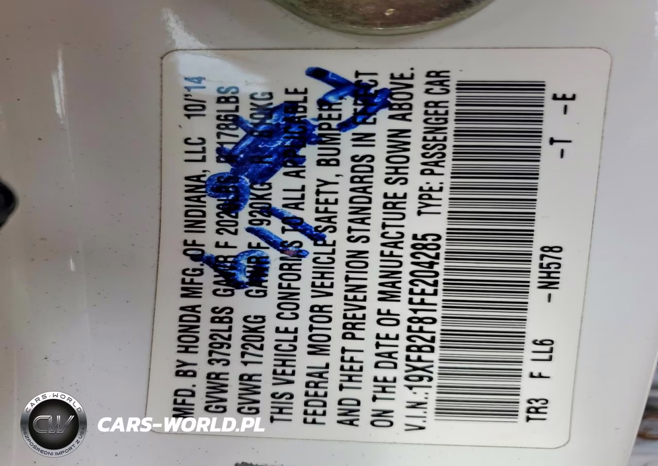 2015 Honda Civic Ex VIN:19XFB2F81FE204285 - 12