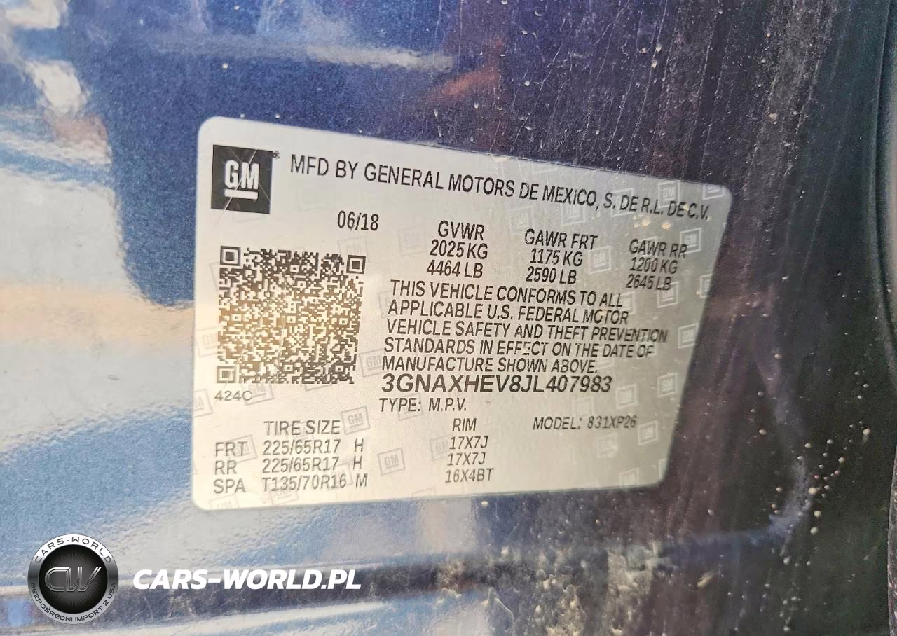 2018 Chevrolet Equinox Ls VIN:3GNAXHEV8JL407983 - 13