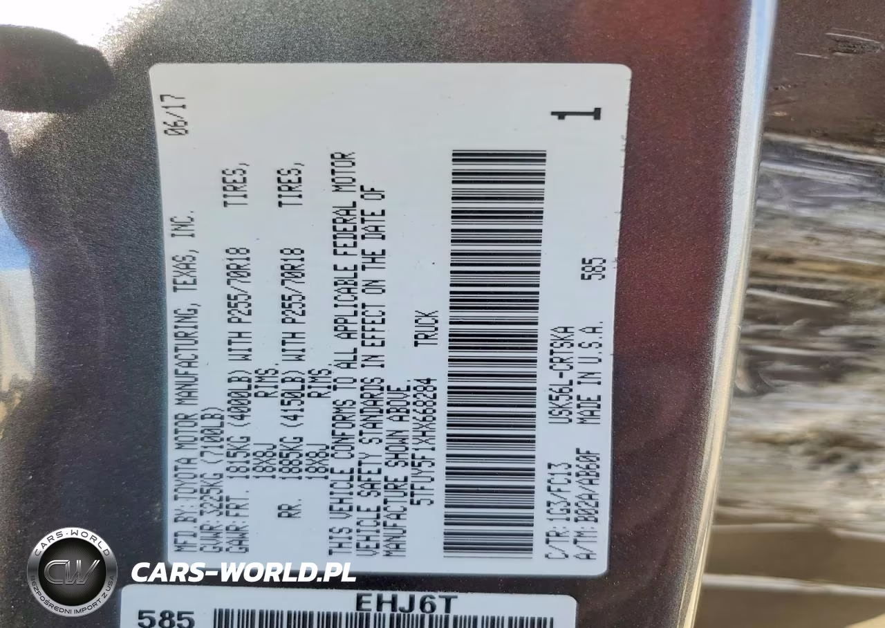 2017 Toyota Tundra Sr5 VIN:5TFUY5F1XHX668284 - 12