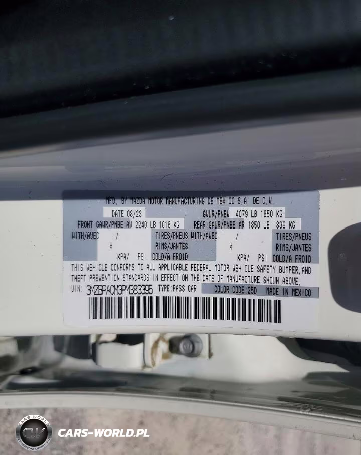 2023 Mazda 3 Preferred VIN:3MZBPACM3PM383395 - 12