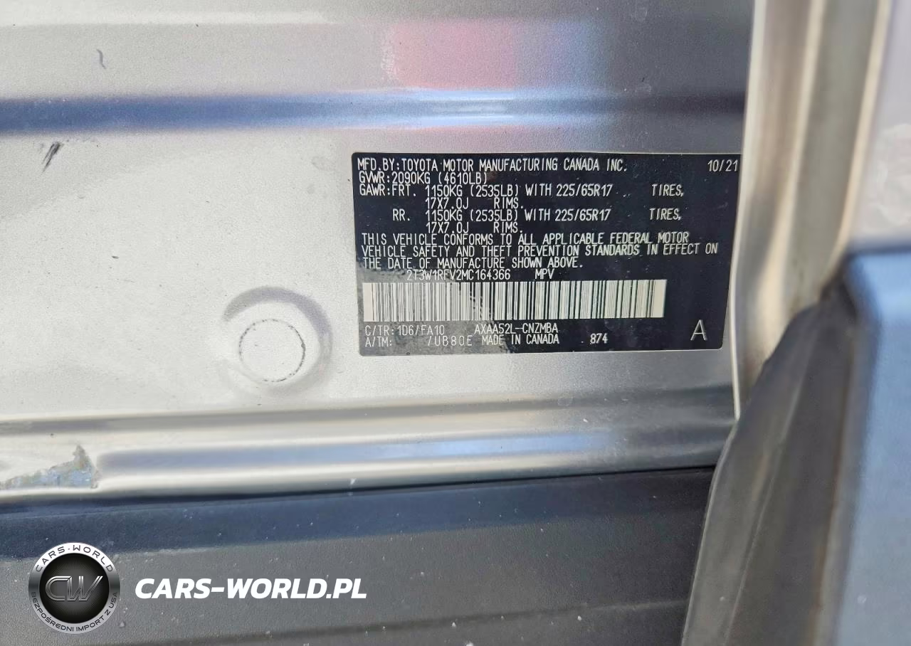 2021 Toyota Rav4 Xle VIN:2T3W1RFV2MC164366 - 14