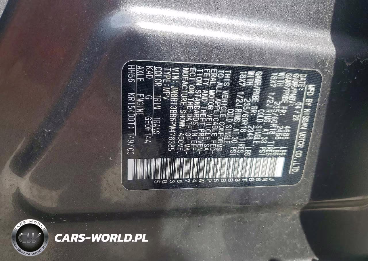 2023 Nissan Rogue Sv VIN:JN8BT3BB6PW478385 - 13