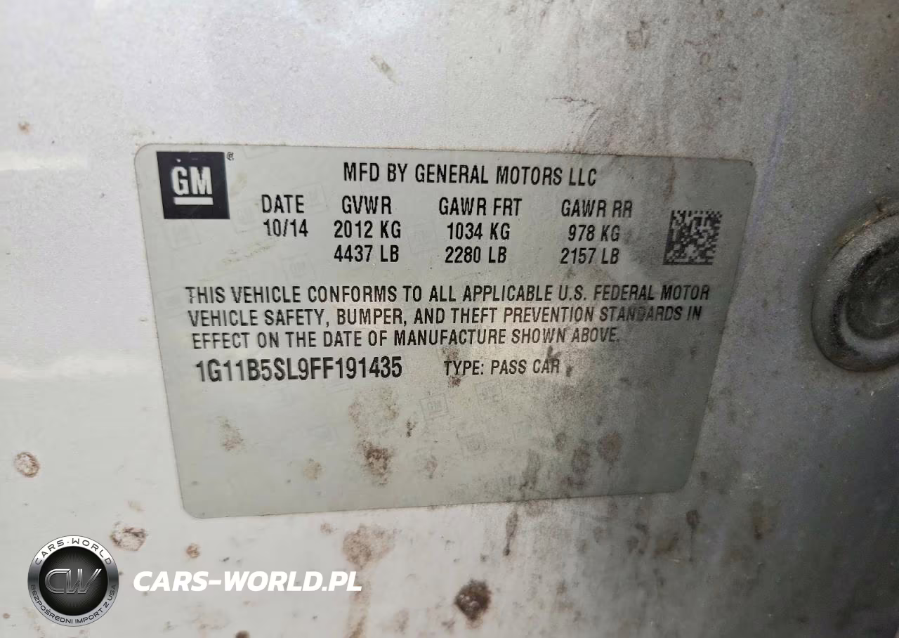 2015 Chevrolet Malibu Ls VIN:1G11B5SL9FF191435 - 12