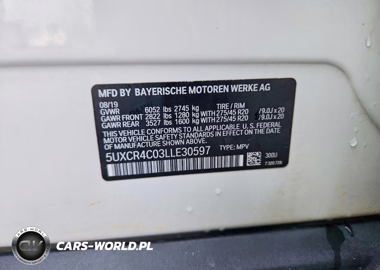 2020 BMW X5 Sdrive 40I VIN:5UXCR4C03LLE30597 - 12