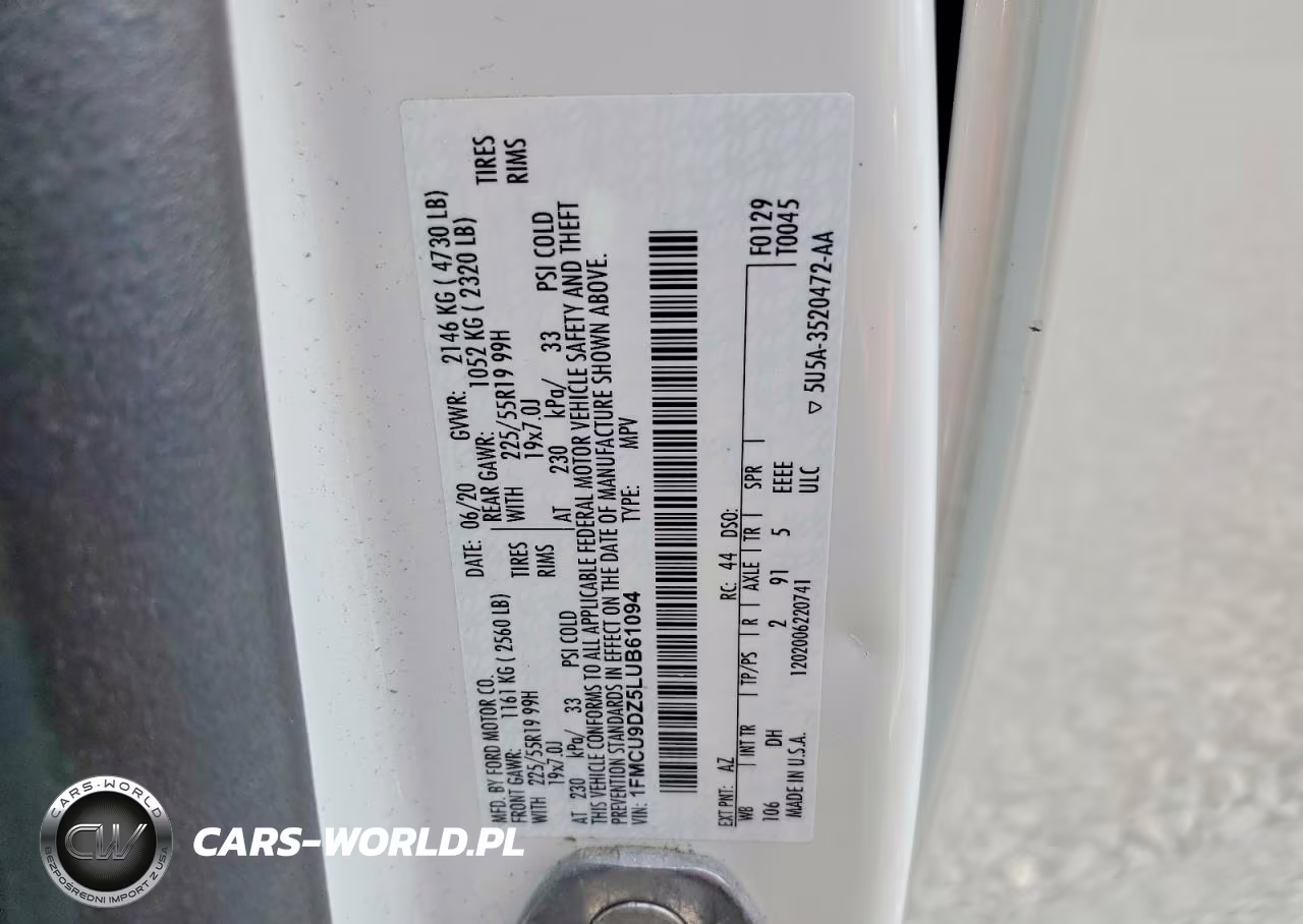 2020 Ford Escape Titanium VIN:1FMCU9DZ5LUB61094 - 13