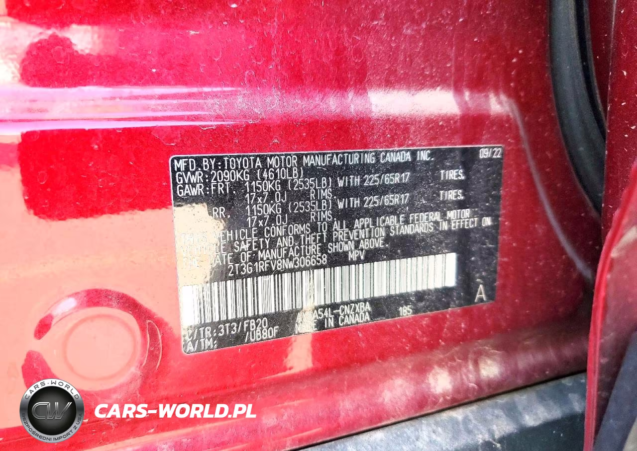 2022 Toyota Rav4 Le VIN:2T3G1RFV8NW306658 - 13