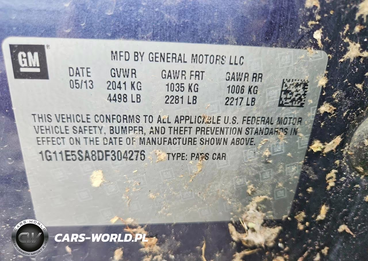 2013 Chevrolet Malibu 2Lt VIN:1G11E5SA8DF304276 - 12