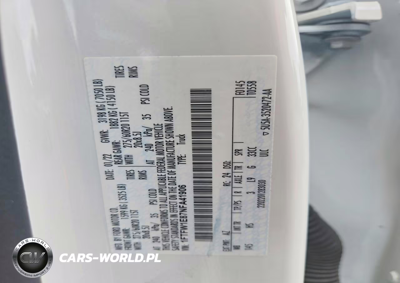 2022 Ford F150 Supercrew VIN:1FTFW1E87NFA41906 - 12