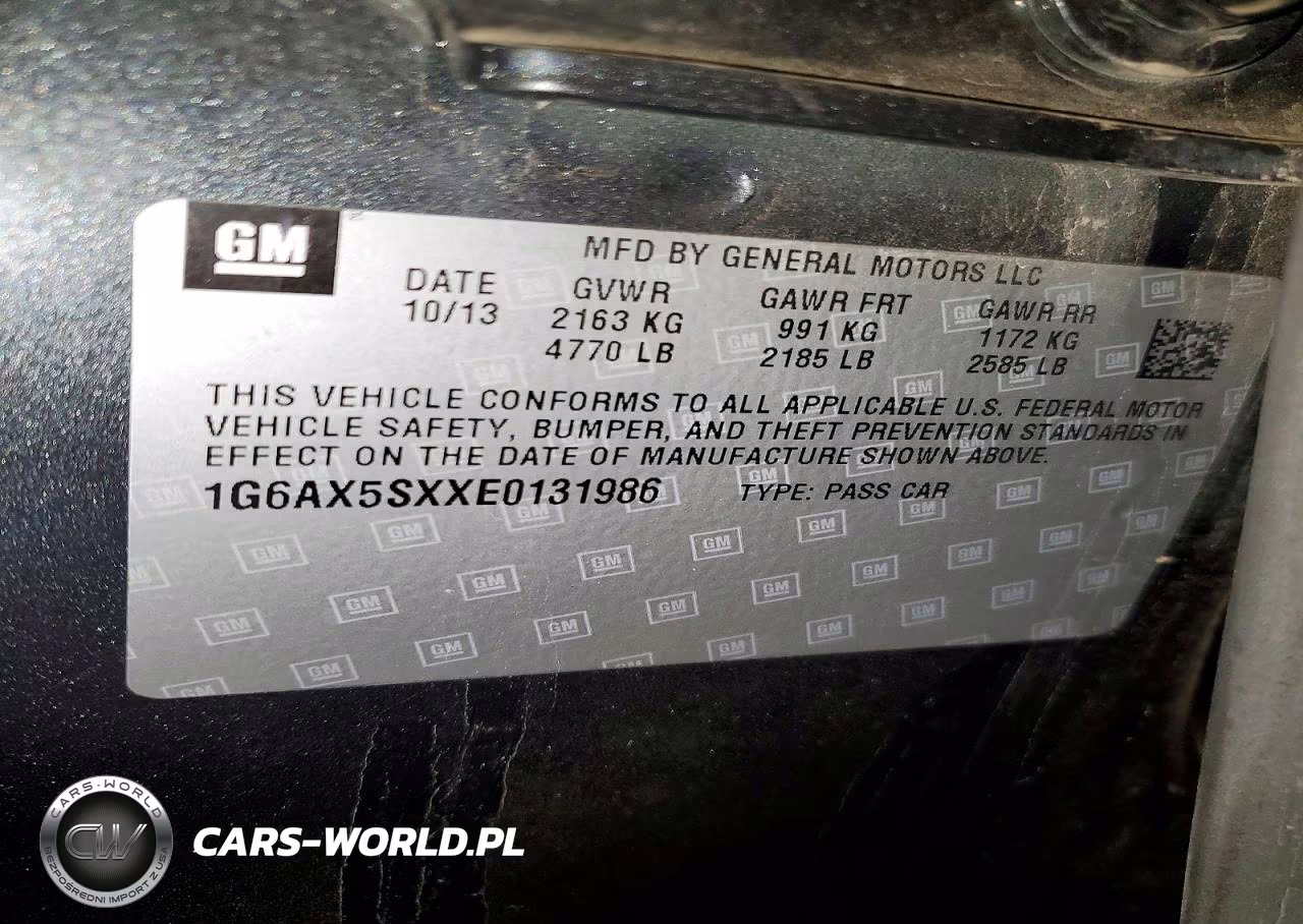 2014 Cadillac Cts Luxury Collection VIN:1G6AX5SXXE0131986 - 12