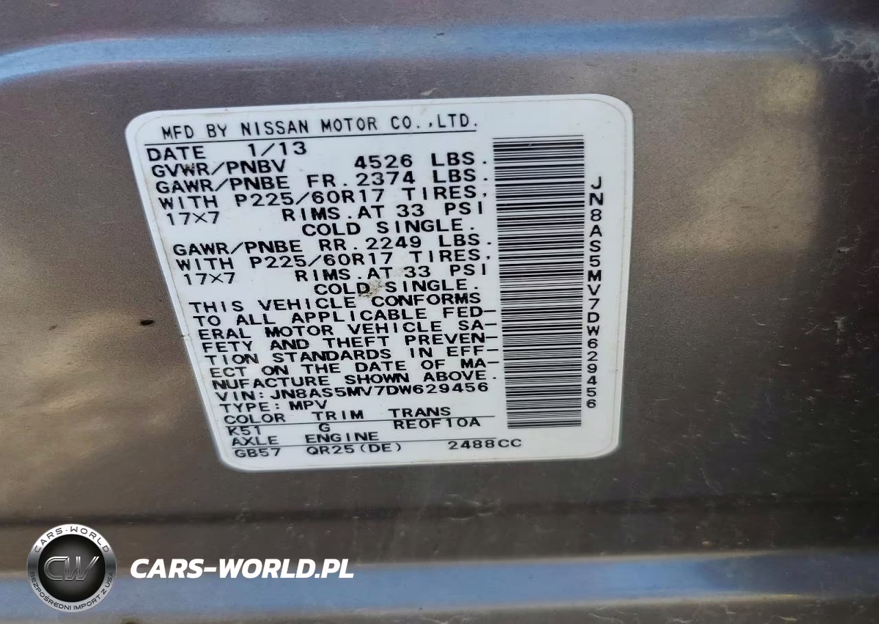 2013 Nissan Rogue S VIN:JN8AS5MV7DW629456 - 14