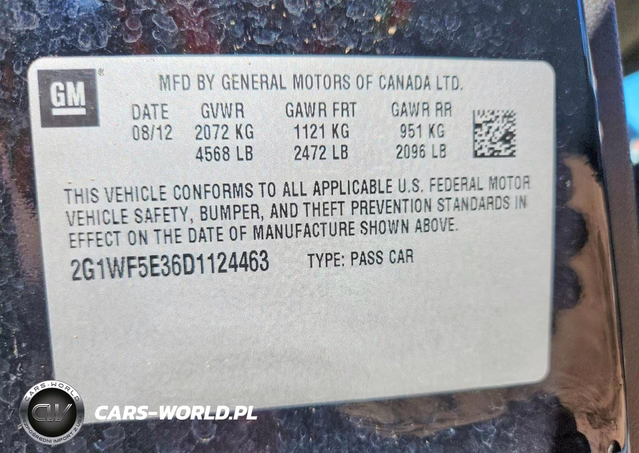 2013 Chevrolet Impala Ls VIN:2G1WF5E36D1124463 - 12
