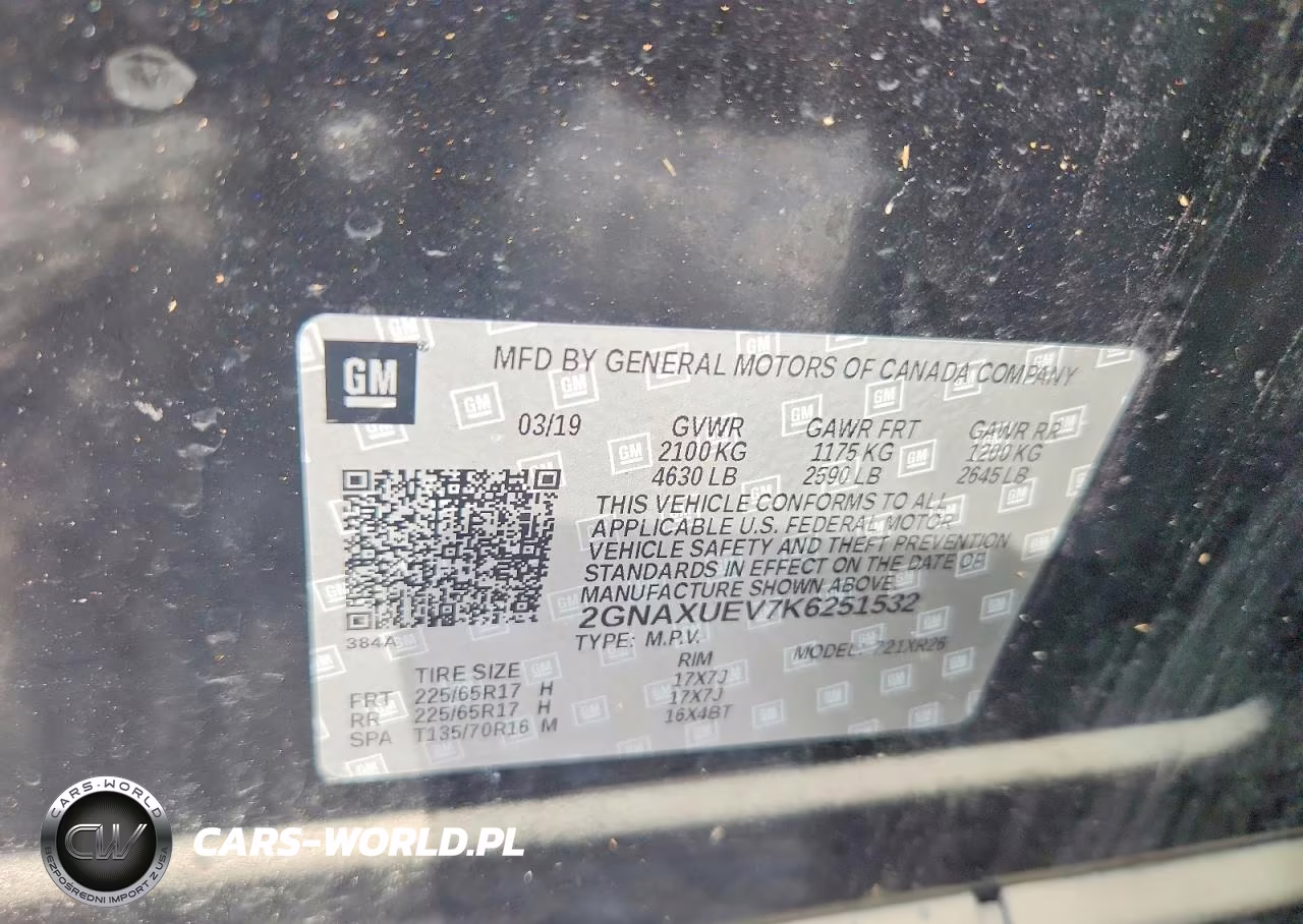 2019 Chevrolet Equinox Lt VIN:2GNAXUEV7K6251532 - 12