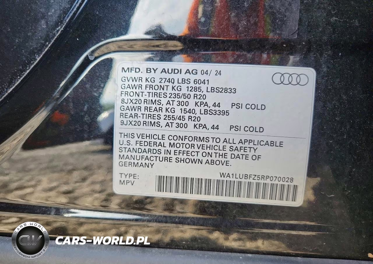 2024 Audi Q4 E-Tron Premium Plus VIN:WA1LUBFZ5RP070028 - 14