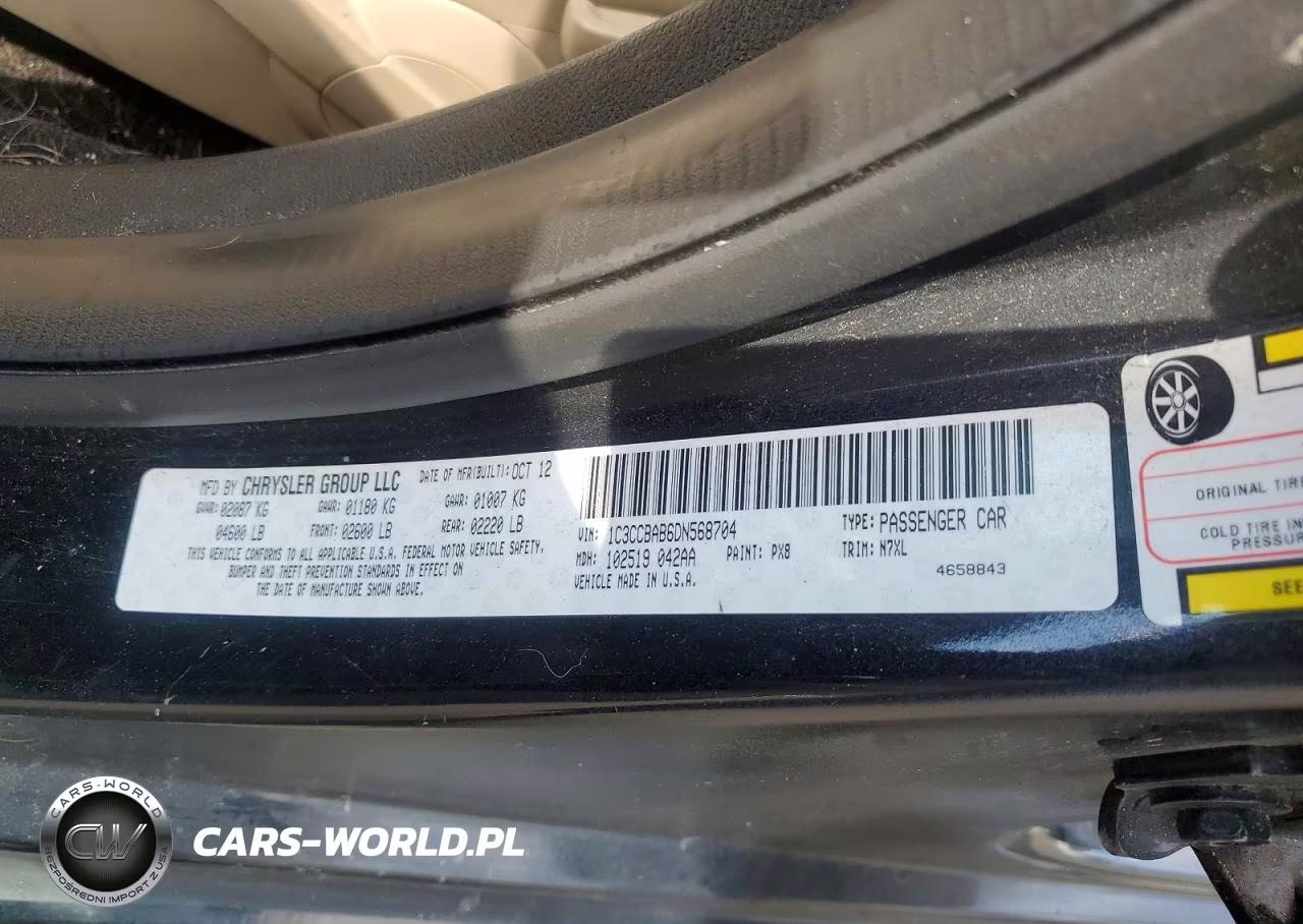 2013 Chrysler 200 Lx VIN:1C3CCBAB6DN568704 - 12