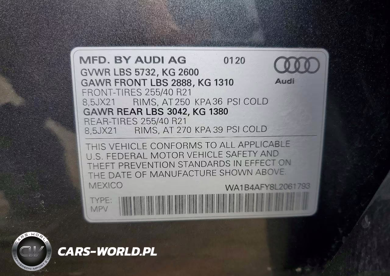 2020 Audi Sq5 Premium Plus VIN:WA1B4AFY8L2061793 - 13