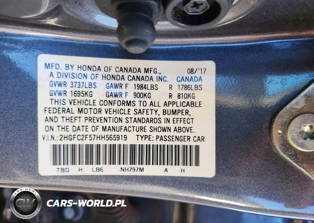 2017 Honda Civic Lx VIN:2HGFC2F57HH565919 - 12