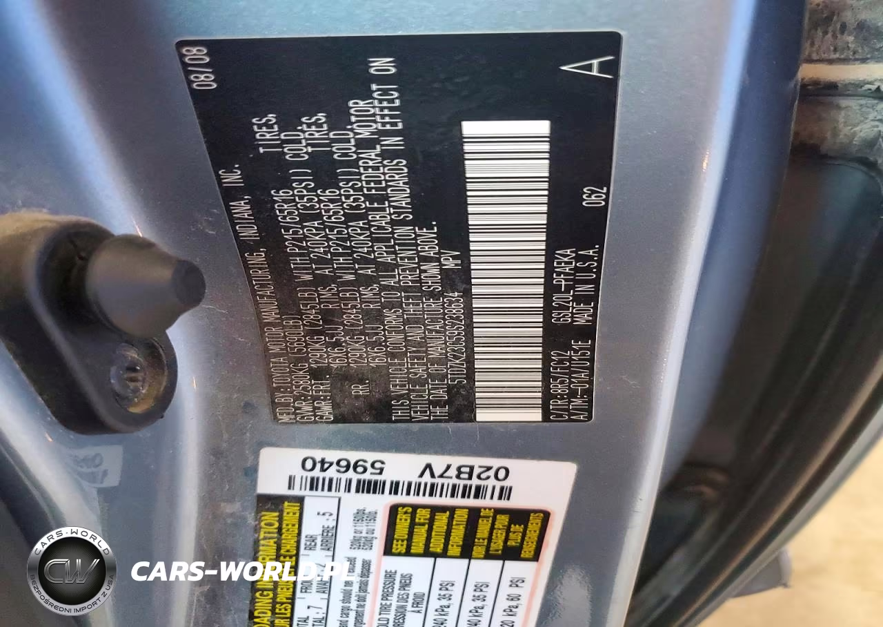 2009 Toyota Sienna Le 7-Passenger VIN:5TDZK23C59S238634 - 12