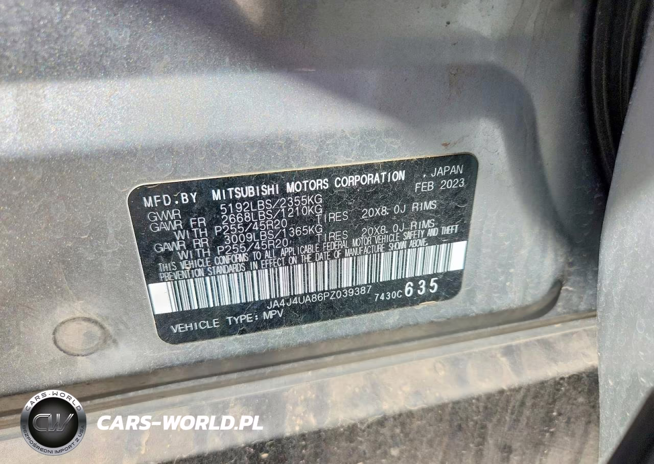 2023 Mitsubishi Outlander Se VIN:JA4J4UA86PZ039387 - 12