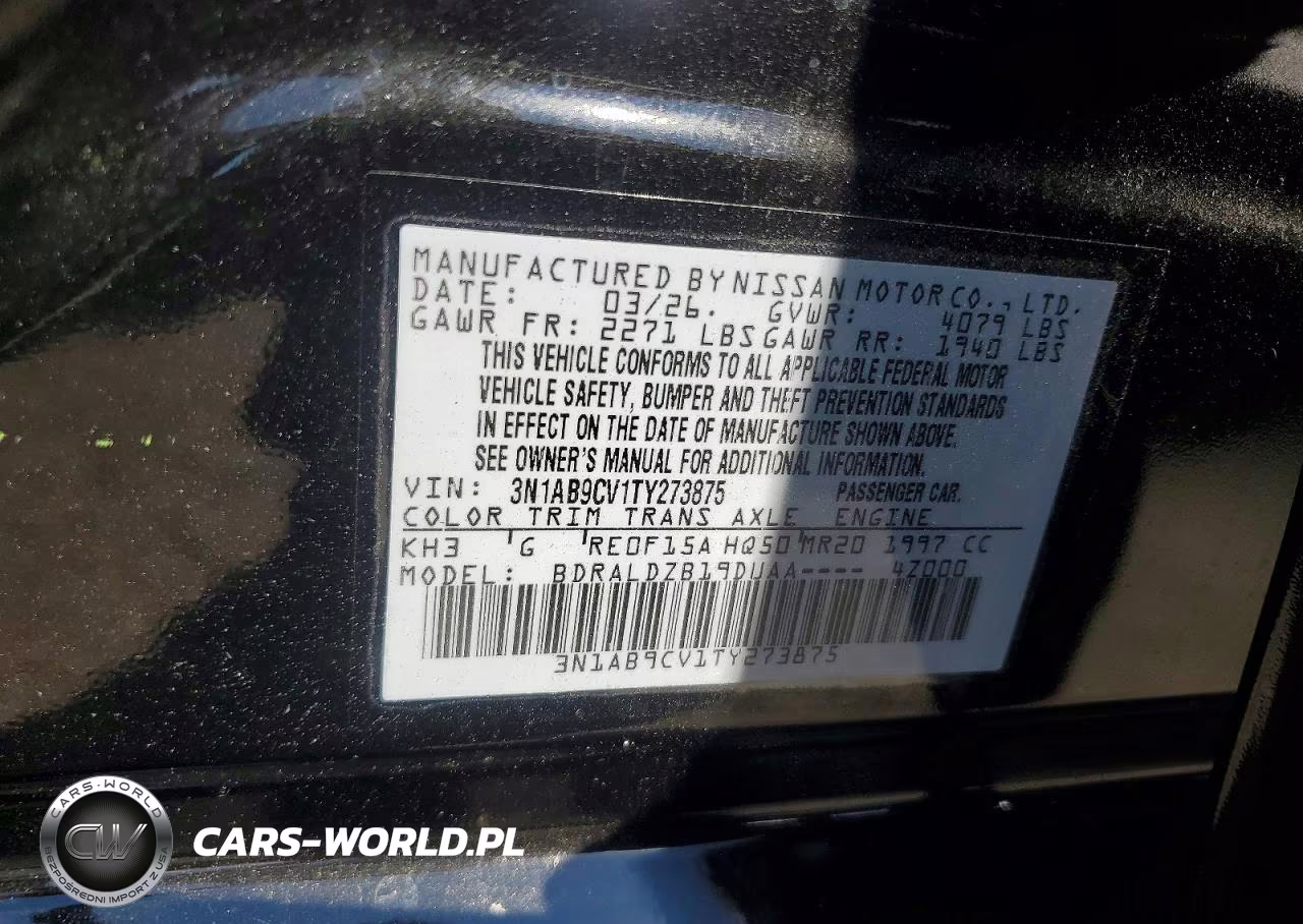 2026 Nissan Sentra Sv VIN:3N1AB9CV1TY273875 - 12