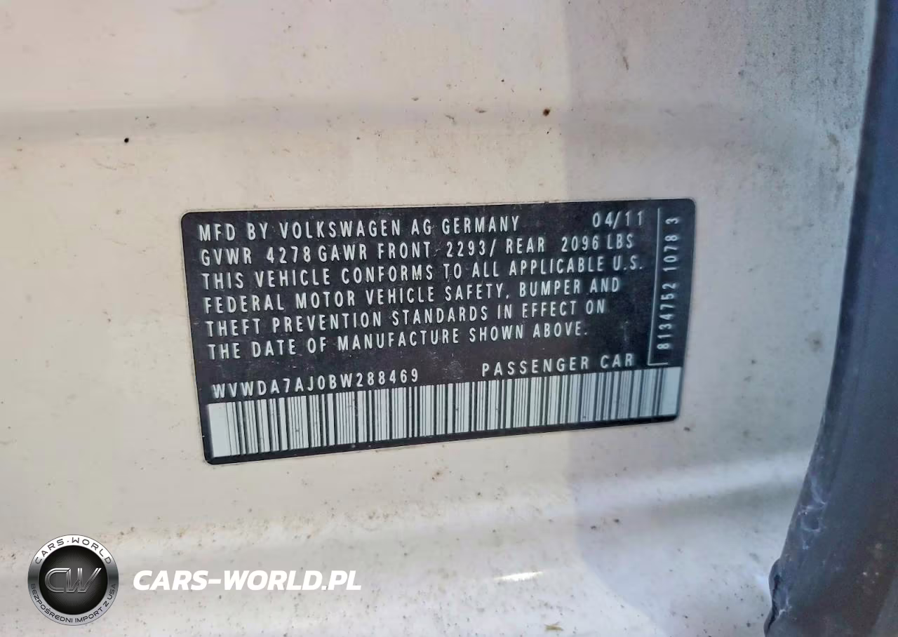2011 Volkswagen Golf VIN:WVWDA7AJ0BW288469 - 12