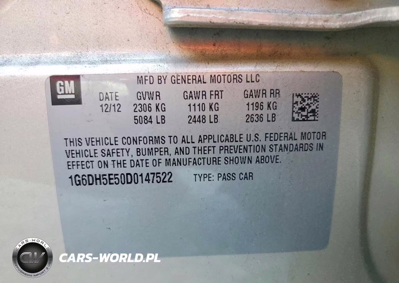 2013 Cadillac Cts Luxury Collection VIN:1G6DH5E50D0147522 - 12