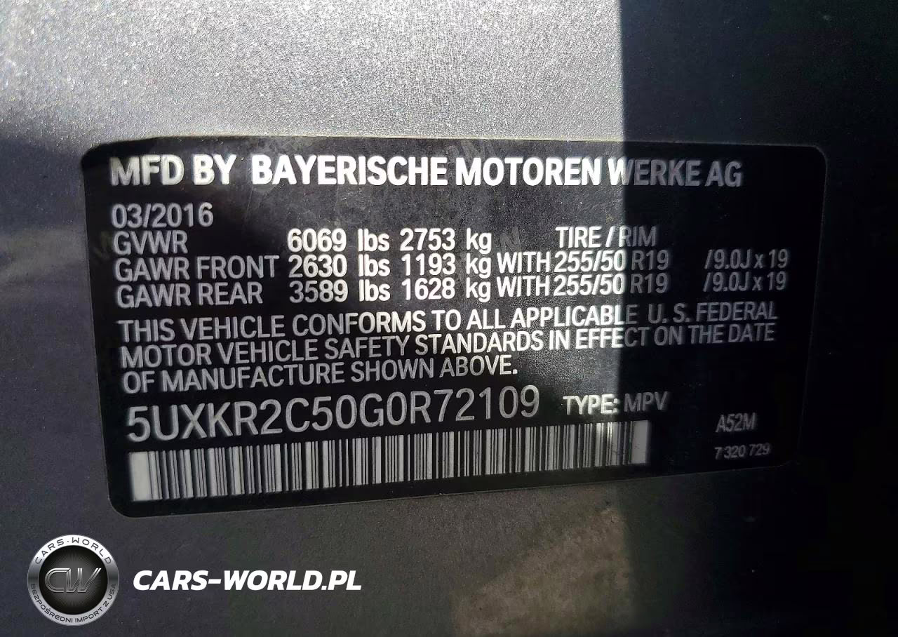 2016 BMW X5 Sdrive35I VIN:5UXKR2C50G0R72109 - 12