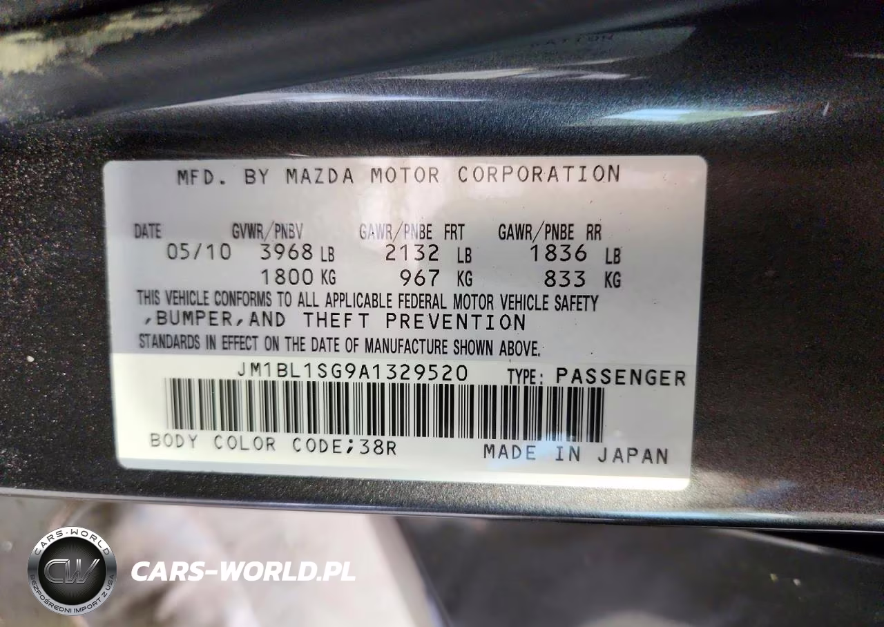 2010 Mazda 3 I VIN:JM1BL1SG9A1329520 - 12