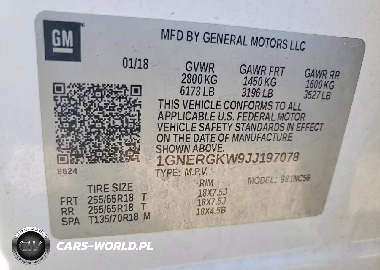 2018 Chevrolet Traverse Lt VIN:1GNERGKW9JJ197078 - 14