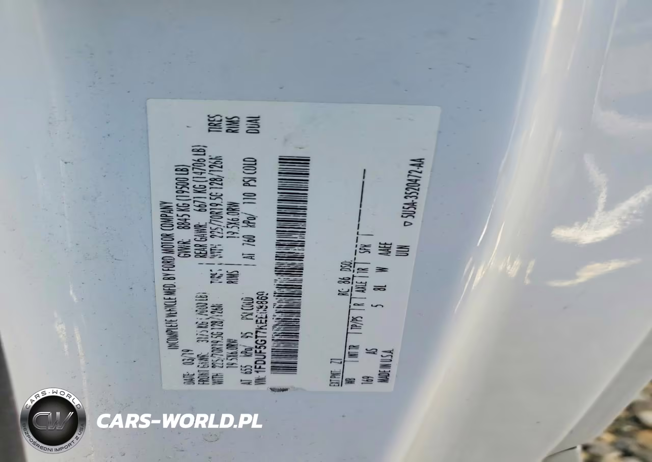 2019 Ford F550 Super Duty Dump Truck VIN:1FDUF5GT7KEE68869 - 12