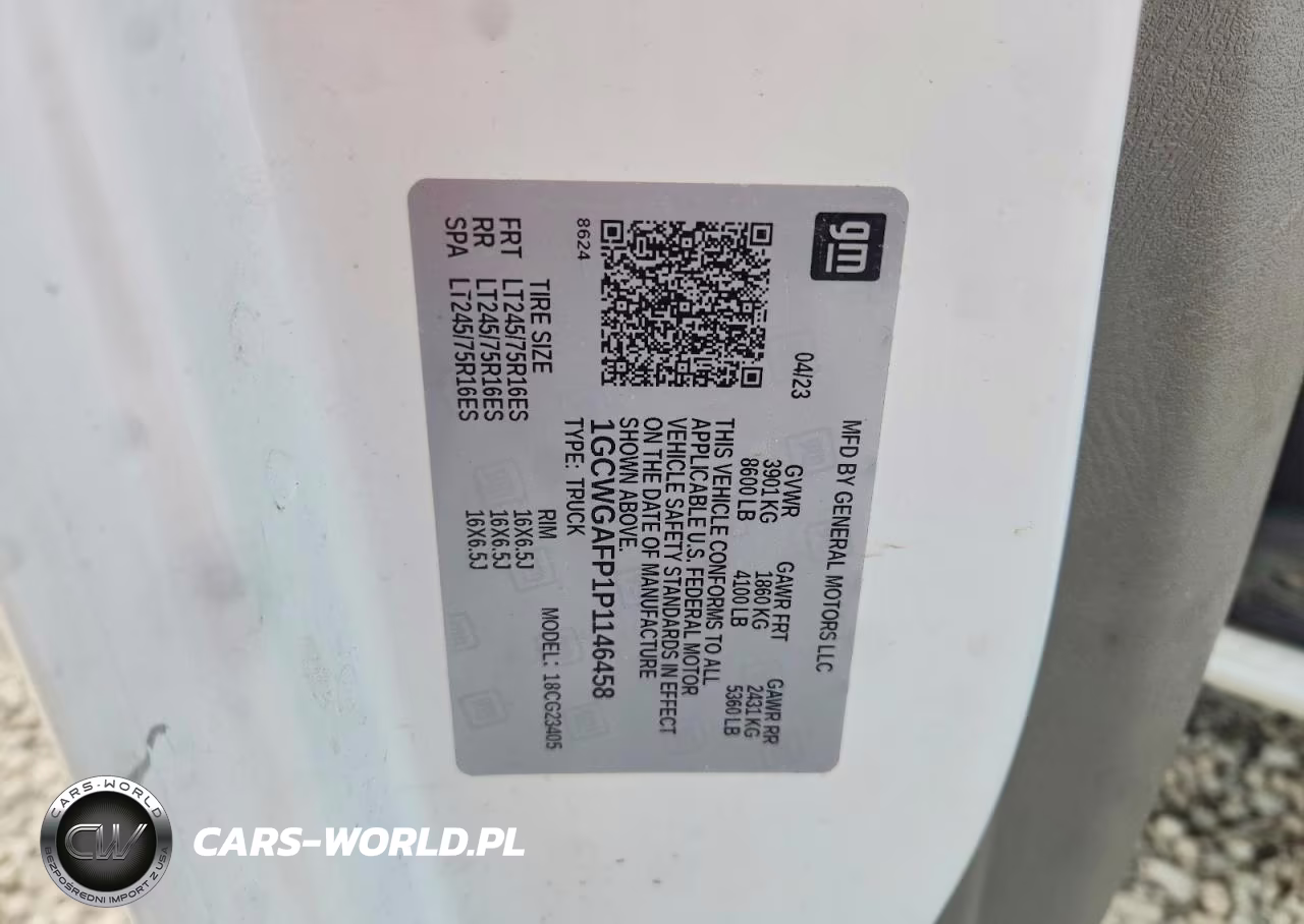 2023 Chevrolet Express G2500 VIN:1GCWGAFP1P1146458 - 13