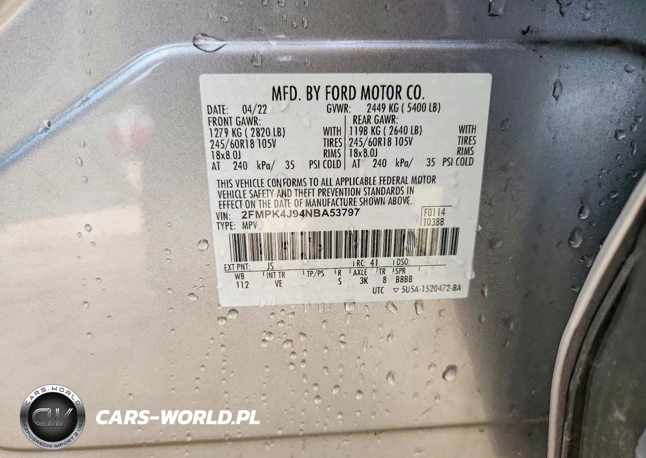 2022 Ford Edge Sel VIN:2FMPK4J94NBA53797 - 13