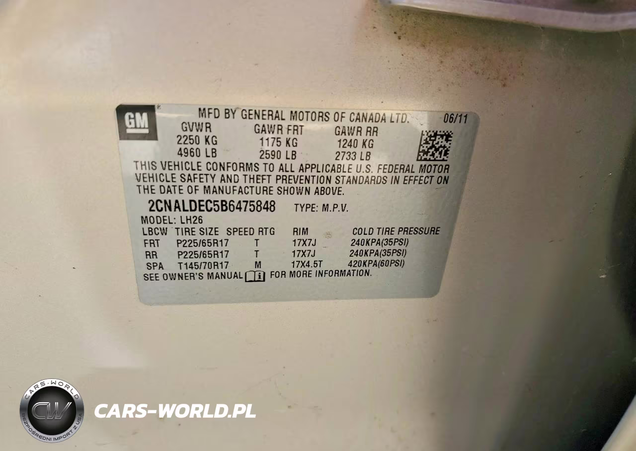 2011 Chevrolet Equinox Lt VIN:2CNALDEC5B6475848 - 14