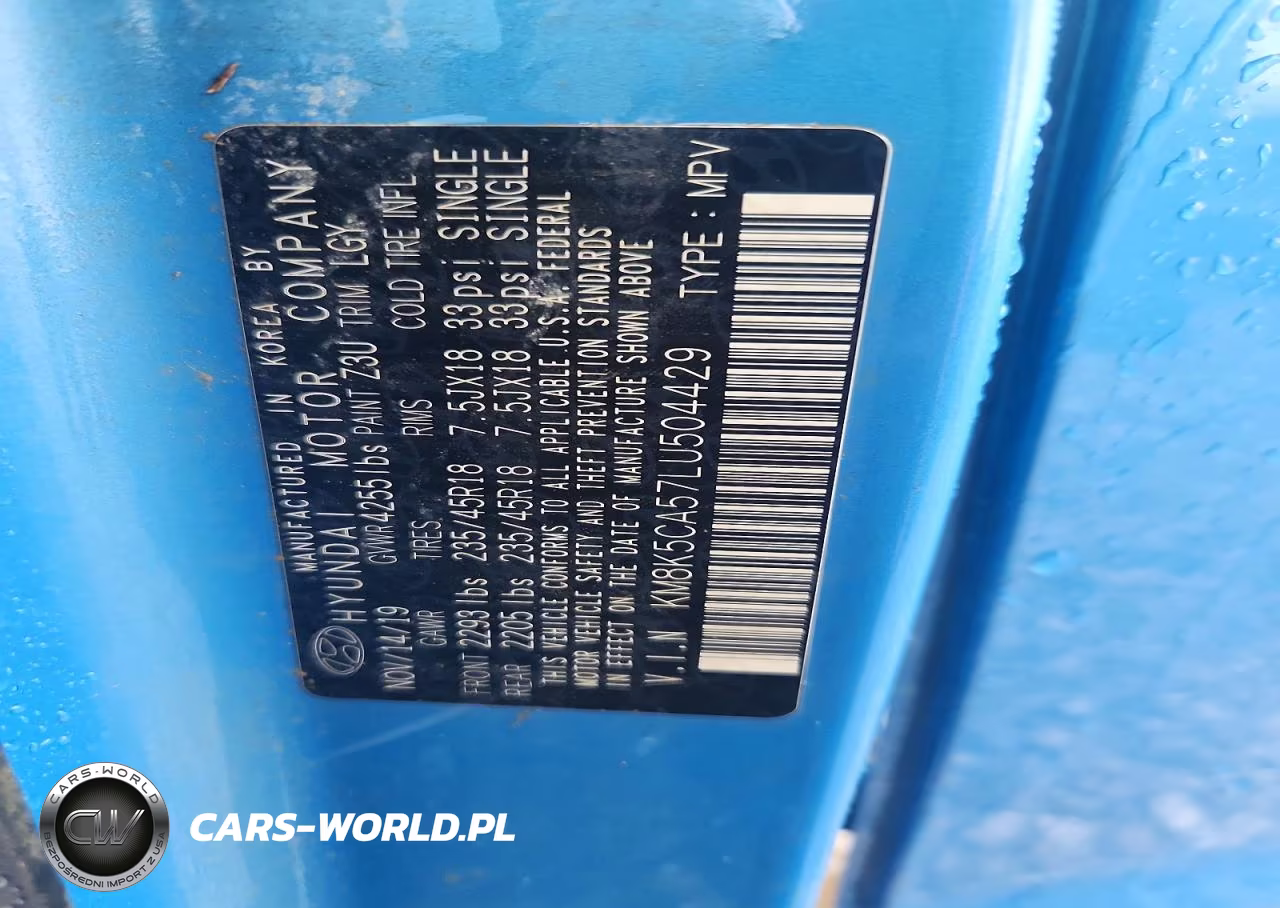 2020 Hyundai Kona Ultimate VIN:KM8K5CA57LU504429 - 12