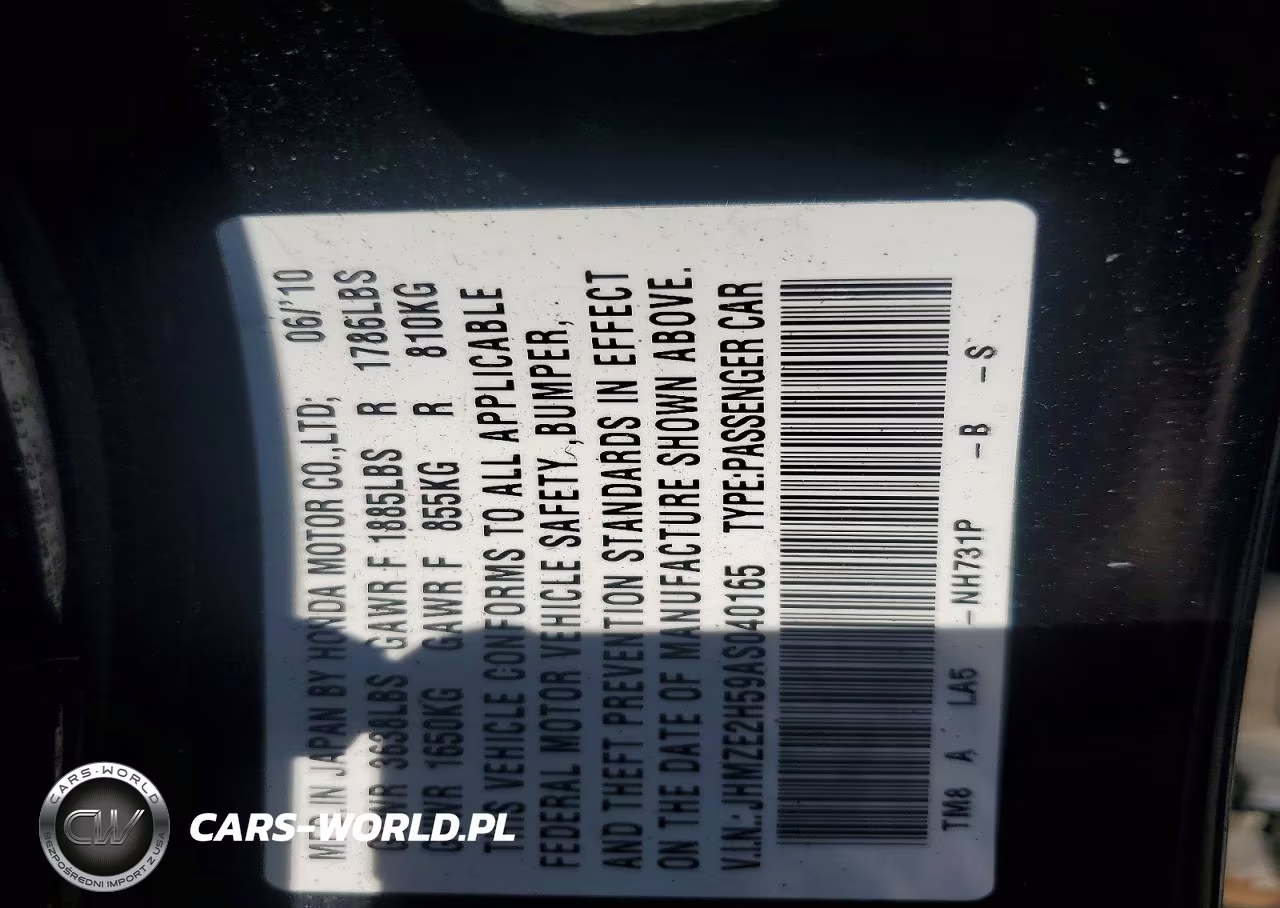 2010 Honda Insight Lx VIN:JHMZE2H59AS040165 - 12