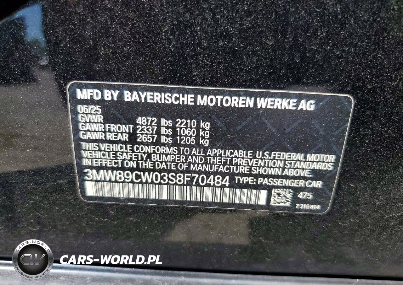 2025 BMW 330Xi VIN:3MW89CW03S8F70484 - 12