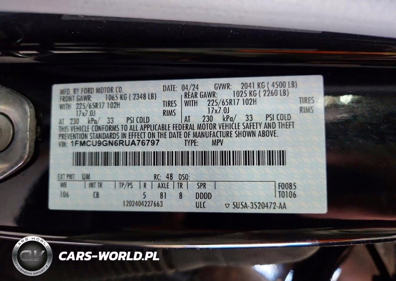 2024 Ford Escape Active VIN:1FMCU9GN6RUA76797 - 13