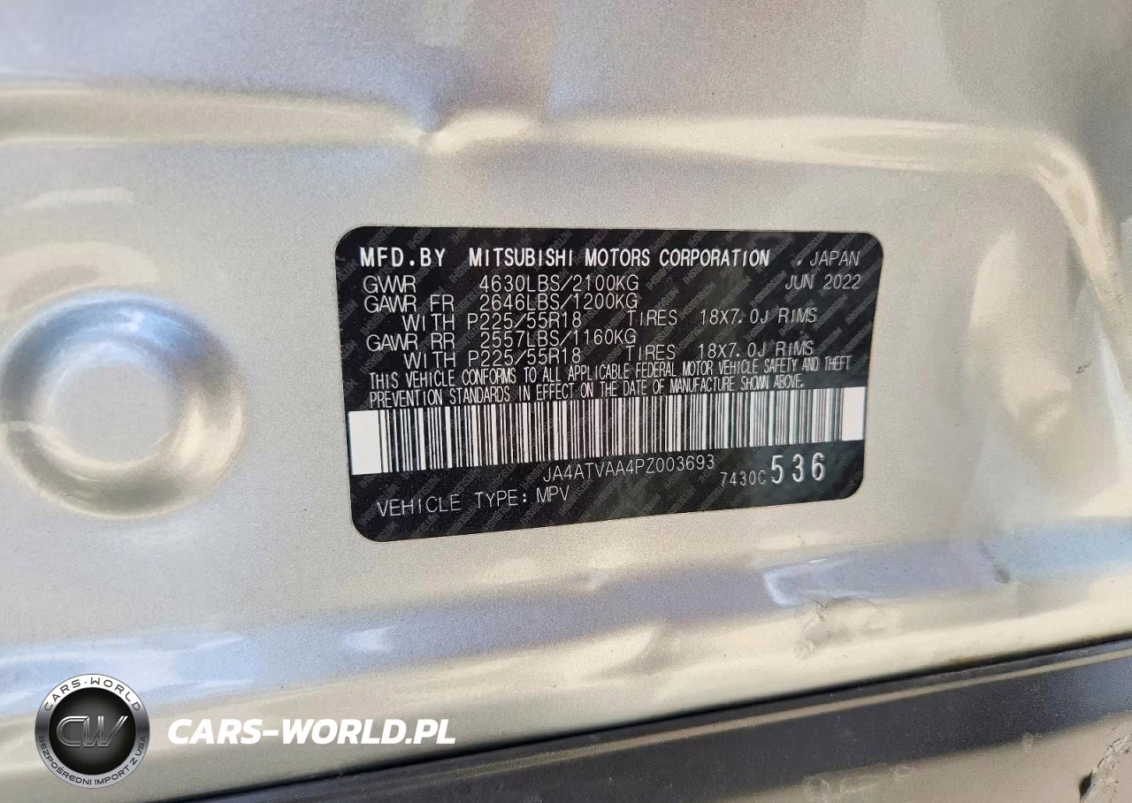 2023 Mitsubishi Eclipse Cross Le VIN:JA4ATVAA4PZ003693 - 13