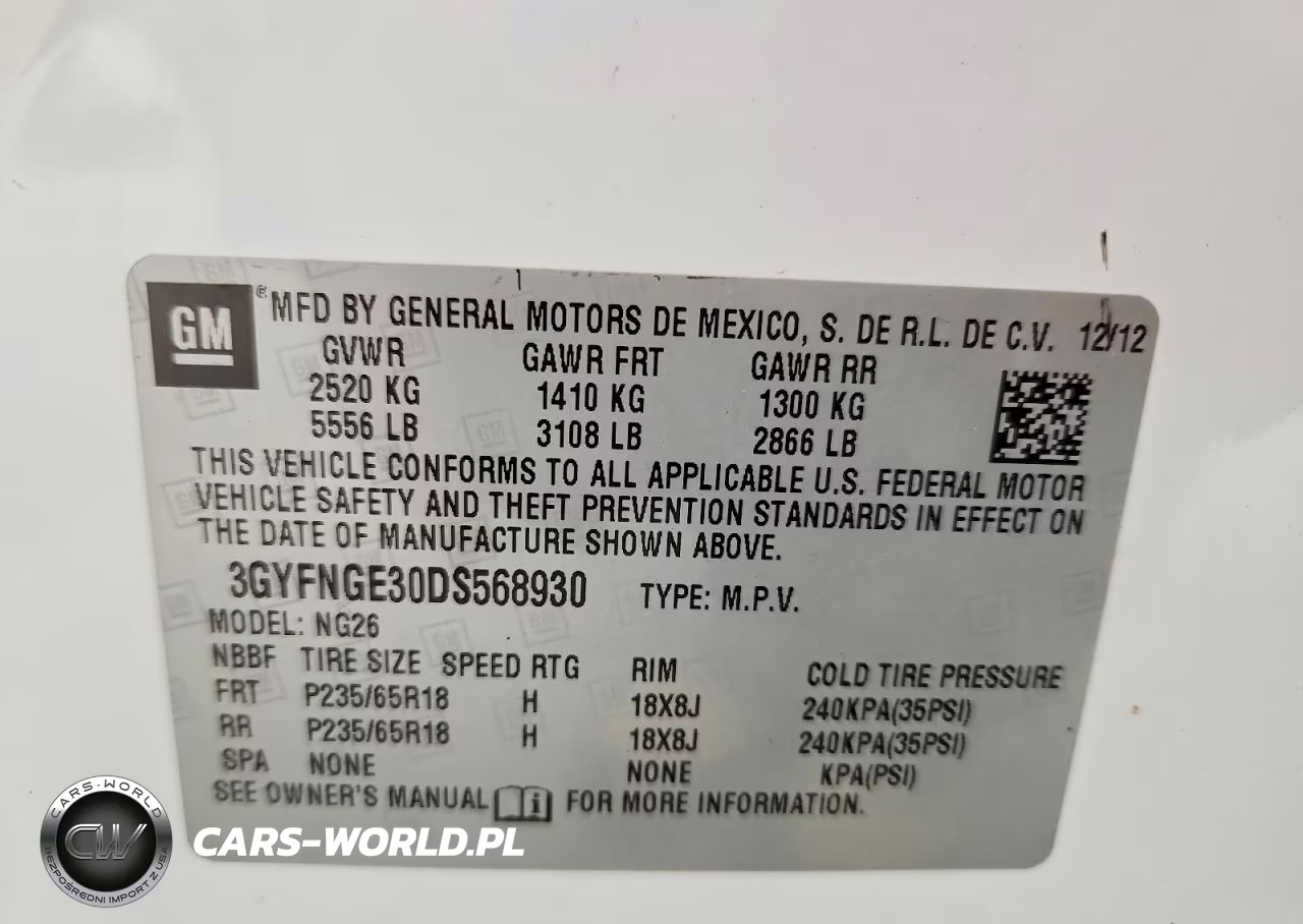 2013 Cadillac Srx Luxury Collection VIN:3GYFNGE30DS568930 - 12