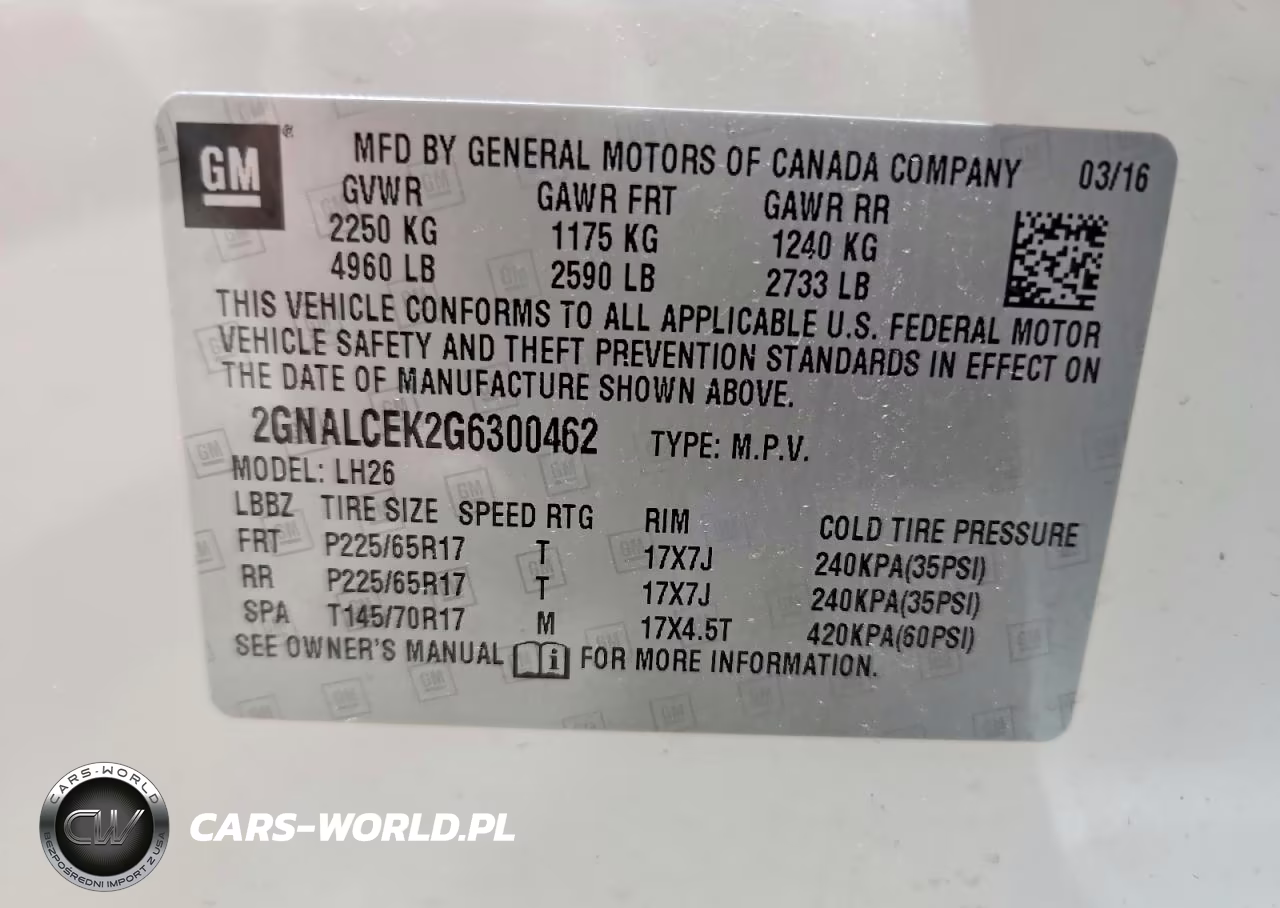 2016 Chevrolet Equinox Lt VIN:2GNALCEK2G6300462 - 14