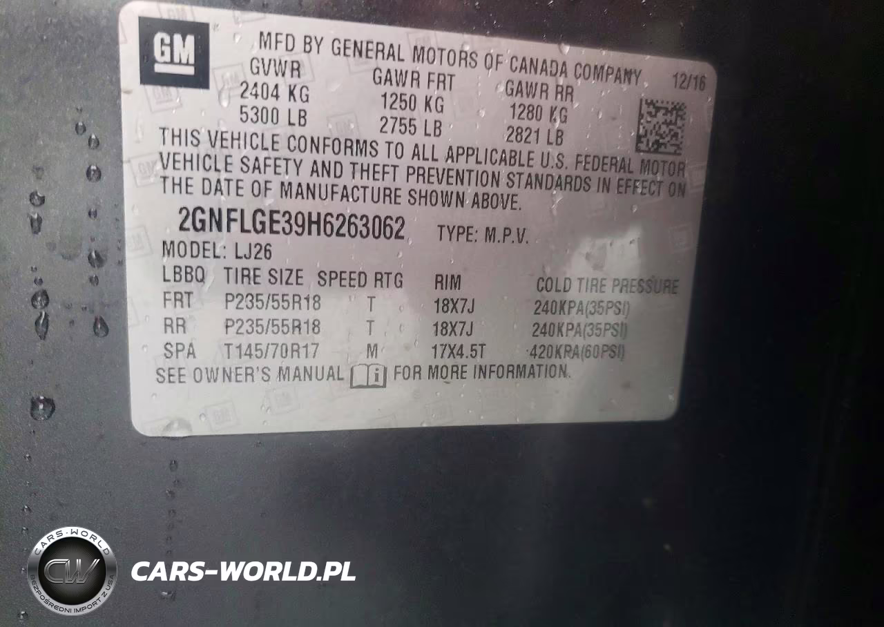 2017 Chevrolet Equinox Premier VIN:2GNFLGE39H6263062 - 12