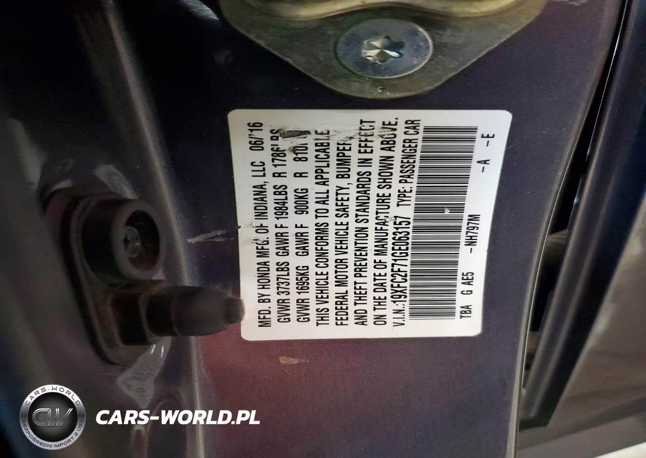 2016 Honda Civic Ex VIN:19XFC2F71GE063157 - 12
