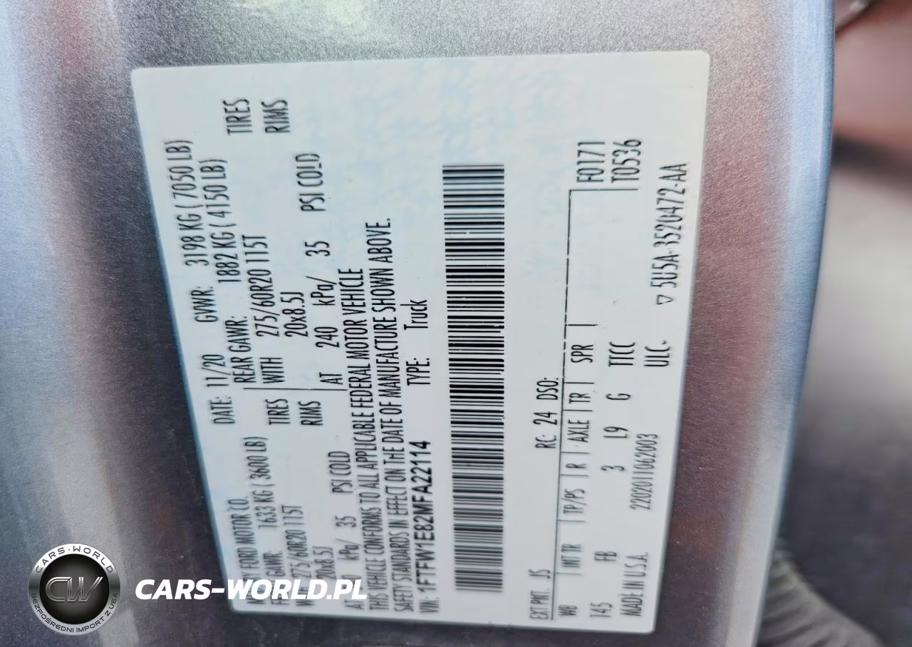 2021 Ford F150 Supercrew VIN:1FTFW1E82MFA22114 - 12