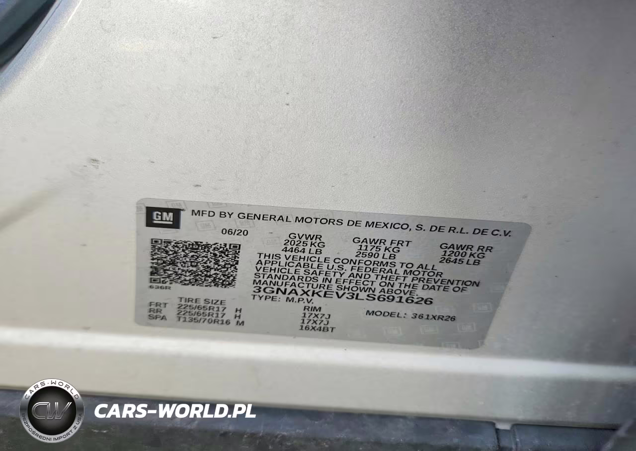 2020 Chevrolet Equinox Lt VIN:3GNAXKEV3LS691626 - 14