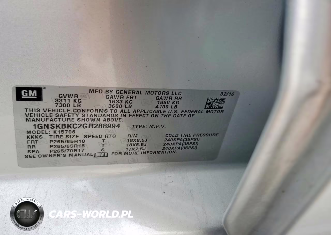 2016 Chevrolet Tahoe K1500 Lt VIN:1GNSKBKC2GR288994 - 14