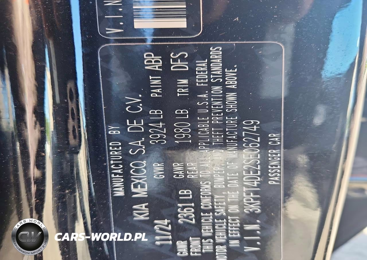 2025 Kia K4 Lxs VIN:3KPFT4DE2SE062749 - 13