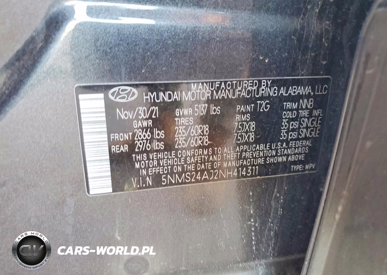 2022 Hyundai Santa Fe Sel VIN:5NMS24AJ2NH414311 - 13